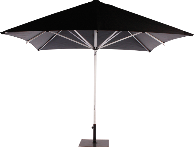 Umbrella Aluminium - Black - 3m Sq